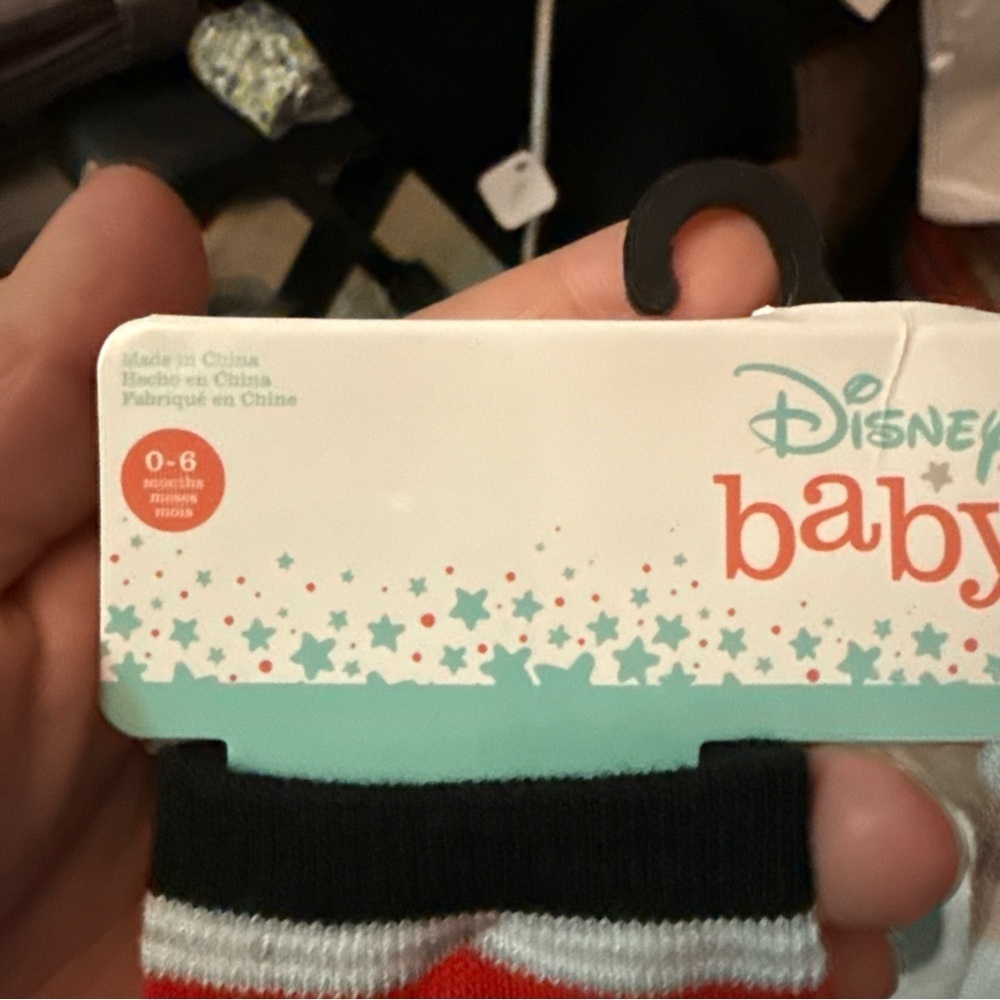 Disney Baby Mickey Mouse Socks - Black, Gray, Red - Picture 2 of 4